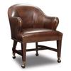 Oaklee Leather Game Chair, Brown