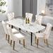 Contemporary Velvet PU Tufted Upholstered Dining Chair Set of 4