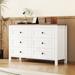 Farmhouse Style Wood 6 Drawer Dresser for Bedroom and Living Room