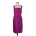 Jones New York Cocktail Dress - Party Square Sleeveless: Purple Print Dresses - Women's Size 8