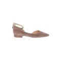 Franco Sarto Flats: D'Orsay Chunky Heel Casual Gray Solid Shoes - Women's Size 8 1/2 - Pointed Toe