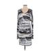 CAbi Casual Dress - Mini V Neck Long sleeves: Gray Dresses - Women's Size Small