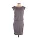 Athleta Casual Dress - DropWaist: Gray Solid Dresses - Women's Size Medium