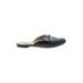 Adrienne Vittadini Mule/Clog: Black Solid Shoes - Women's Size 8 1/2 - Almond Toe