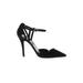 Ralph Lauren Collection Heels: D'Orsay Stilleto Cocktail Party Black Print Shoes - Women's Size 7 - Pointed Toe