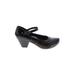 Dansko Heels: Pumps Chunky Heel Casual Black Print Shoes - Women's Size 39 - Round Toe