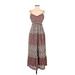 Show Me Your Mumu Casual Dress - A-Line V Neck Sleeveless: Brown Print Dresses - Women's Size X-Small