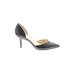 Tahari Heels: Pumps Stilleto Minimalist Black Solid Shoes - Women's Size 8 1/2 - Pointed Toe