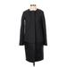 J.Crew Factory Store Wool Coat: Knee Length Black Print Jackets & Outerwear - Women's Size 0