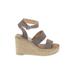 Dolce Vita Wedges: Gray Solid Shoes - Women's Size 10 - Open Toe