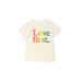 Crewcuts Short Sleeve T-Shirt: Ivory Tops - Kids Girl's Size 8