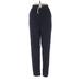 Something Navy Fleece Pants - High Rise: Blue Bottoms - Women's Size Small