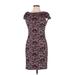 Tommy Hilfiger Cocktail Dress - Sheath Boatneck Short sleeves: Burgundy Dresses - Women's Size 8