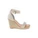 Dolce Vita Wedges: Ivory Solid Shoes - Women's Size 8 - Open Toe