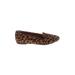 Clarks Flats: Brown Leopard Print Shoes - Women's Size 7 1/2 - Almond Toe