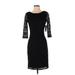 Laundry by Shelli Segal Cocktail Dress - Sheath: Black Print Dresses - New - Women's Size 2