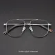 Mode Retro Pilot Doppelbrücke Brille ultraleichte Brillen aus reinem Titan optische Brille Brillen