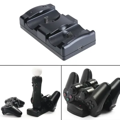 Dual Charger Stand Dock Professional Game Controller Ladestation Zubehör für ps3/ps3 Move Wireless