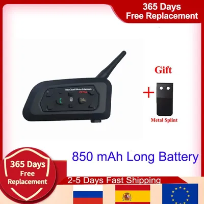2023 Version Helm Intercom V6 Plus Helm Intercom 6 Fahrer 1200M Motorrad Bluetooth Intercom Headset Image