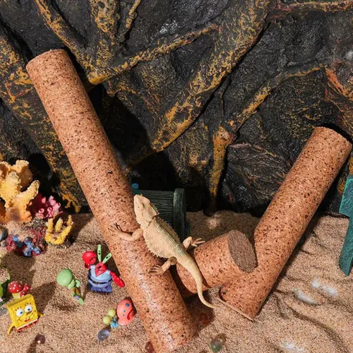 Reptilien Zubehör Weich holz Kletter zweig Holz Spielzeug Dekor Terrarium Rack Tank stehend Eidechse