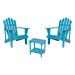 Highland Dunes Sneller Solid Wood Adirondack Chair w/ Table in Blue | Wayfair 378F393A7C254AE29196B367708EAF19