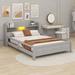 Red Barrel Studio® Gillam Full Size Platform Bed w/ Built-In LED Light in Gray | Wayfair E51B5AE6675F4E33974B36E4AA10FAAB