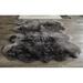 Novelty 5'6" x 6'6" Area Rug - Everly Quinn Amaranta Handmade Genuine Sheepskin Dark Gray Shag Area Rug, Wool | Wayfair