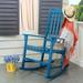 August Grove® Outdoor Cineraria Rocking Chair in Blue | Wayfair 5C5417B39BBB4BCAA7D4CE62BD773527