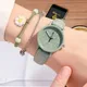 Frauen Luxus Quarzuhr Pu Leder armband Uhren wasserdicht rundes Zifferblatt Retro Armbanduhr Damen