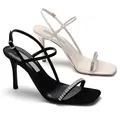 FHANCHU 2023 sandali con tacco alto da donna di nuovo Design scarpe estive con strass cinturino