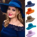 Nuovo cappello Fedora cappello da donna cappello a cilindro da donna classico soffice cappello a