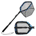 Folding Fishing Net Rubber Coated Fishing Landing Net Foldable Telescopic Fishing Net for Freshwater