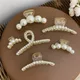 Elegant Big Pearl Hair Claws Clips for Women Big Size Acrylic Hair Clips Hairpins HairCrab Barrettes