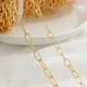 14K Gold Plated Brass Heavy Circle Rolo Cable Chain Chunky Chains Bulk for Punk Rock Diy Necklace