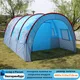 Outdoor Camping Tunnel Large Family Tent Windproof Sun Protection Mosquito Control Two Bedrooms