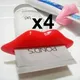 4Pcs Top Sale Sexy Hot Lip Kiss Bathroom Tube Dispenser Toothpaste Cream Squeezer Home Tube Rolling