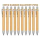10Pcs Bamboo Retractable Ballpoint Pen Black Ink 1 Mm Office Products Pens Bamboo Ballpoint Pen Wood