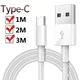 5Pcs 1M 2M 3M 6ft 10ft Type c USB C Charger Cable For Samsung S10 S23 S24 htc xiaomi huawei android