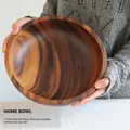 Salad Bowl Fruit Decoration Practical Wooden Household Kitchen Bowl Cutlery Basin Fruit Bowl Salad