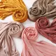 Soft Jersey Hijab Scarf for Women Milk Silk Cotton Comfort Wearing Women's Turban Scarves Plain