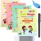 4 Books SANK Magic Copy Book Practice English Learning for Kids Reusable Magical Copybook Tracing