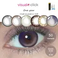 VisualClick 1 Pair Graded Colored Contact Lens for Eyes Natural Contact Lenses [Normal ~ -8.00]