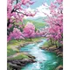 GATYZTORY Painting By Numbers Kits Spring Scenery Handpainted Picture On Canvas Diy Ideas Coloring