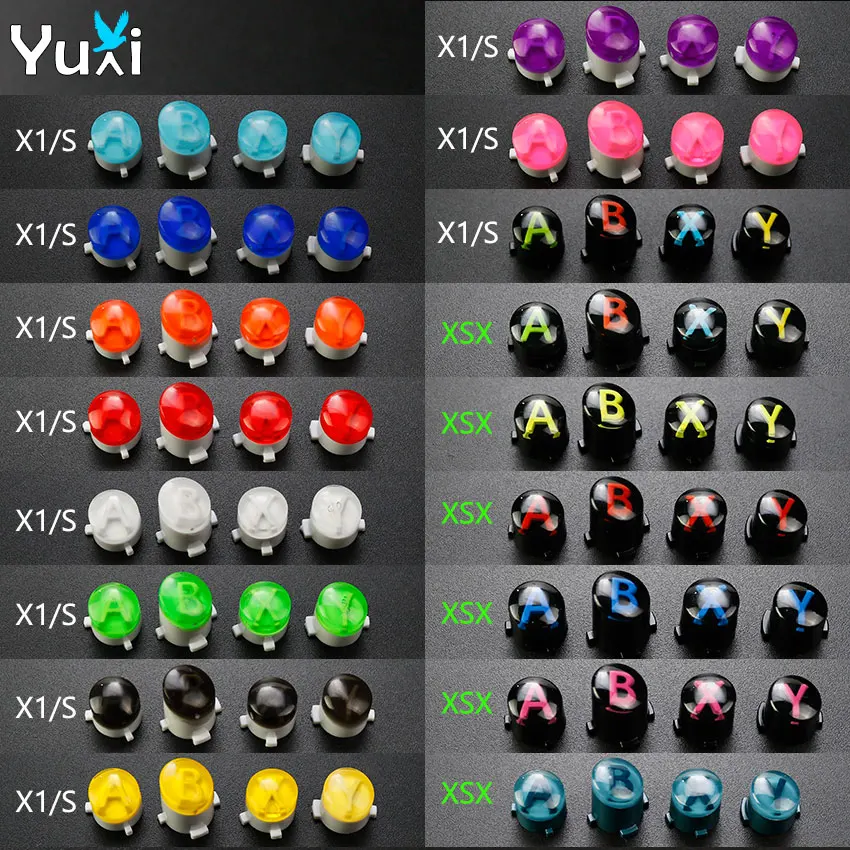 YuXi ABXY Buttons Set Replacement For Xbox One S X Controller A B X Y Key Button For Xbox Series X S Gamepad