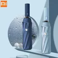 New Xiaomi Automatic Umbrella UV Black Glue Sunshade Men Women 10 Umbrella Bones Glue Sunscreen