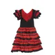 Robe de danse flamenco espagnole traditionnelle pour filles jupe de style gitan flamengo classique