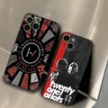 Coque de téléphone Music Twenty and One Pilots coques noires iPhone 14 13 11 12 Pro 8 7 Plus X 13