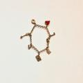 Madewell Jewelry | Madewell Love Charm Bracelet | Color: Gold/Red | Size: Os