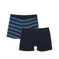 Schiesser - Boxershorts 95/5 2Er Pack In Blau/Nachtblau, Gr.164