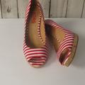 Michael Kors Shoes | Michael Kors Red/White Striped Heels 8.5 E47 | Color: Red/White | Size: 8.5